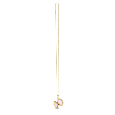 RCJ Necklaces 18 / Yellow Gold 14k Yellow Gold Oval North Star Locket Necklace