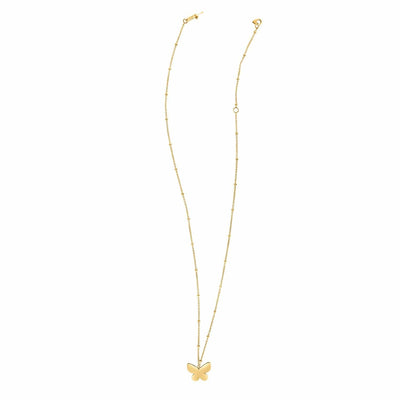 RCJ Necklaces 18 / Yellow Gold 14k Yellow Gold Ppillon Butterfly Necklace