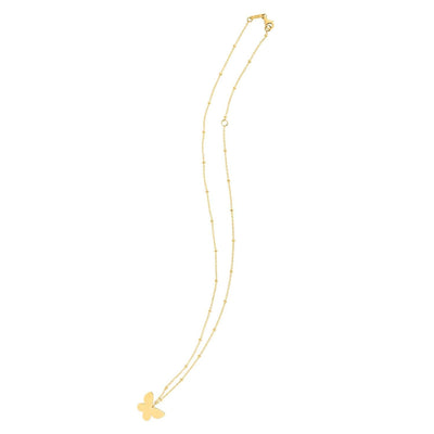 RCJ Necklaces 18 / Yellow Gold 14k Yellow Gold Ppillon Butterfly Necklace
