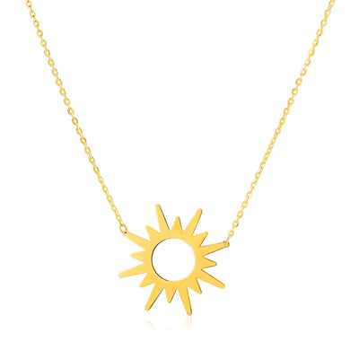 RCJ Necklaces 18'' / Yellow Gold 14K Yellow Gold Sunburst Necklace
