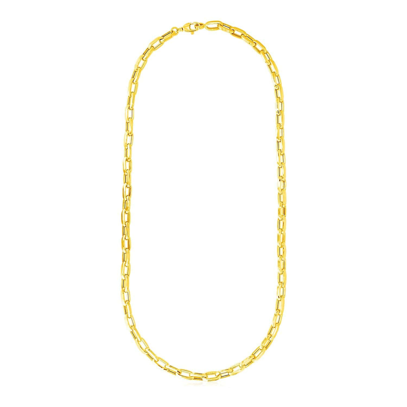 RCJ Necklaces 24'' / Yellow Gold 14k Yellow Gold Mens Paperclip Chain Necklace