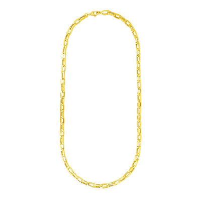 RCJ Necklaces 24'' / Yellow Gold 14k Yellow Gold Mens Paperclip Chain Necklace