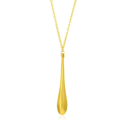 RCJ Pendants 18 / Yellow Gold 14k Yellow Gold Teardrop Shape Long Pendant