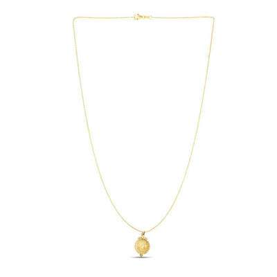 RCJ Pendants 18 / Yellow Gold 14k Yellow Gold with Round Roman Coin Pendant