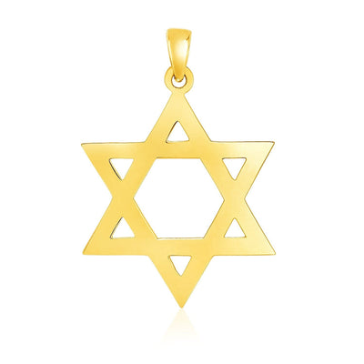 RCJ Pendants Yellow Gold 14k Yellow Gold Polished Star of David Pendant
