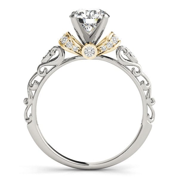 RCJ Rings 14k White And Yellow Gold Antique Style Diamond Engagement Ring (1 1/8 cttw)