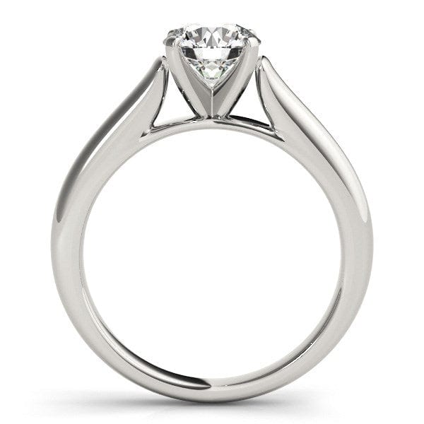 RCJ Rings 14k White Gold Cathedral Design Solitaire Diamond Engagement Ring (1 cttw)