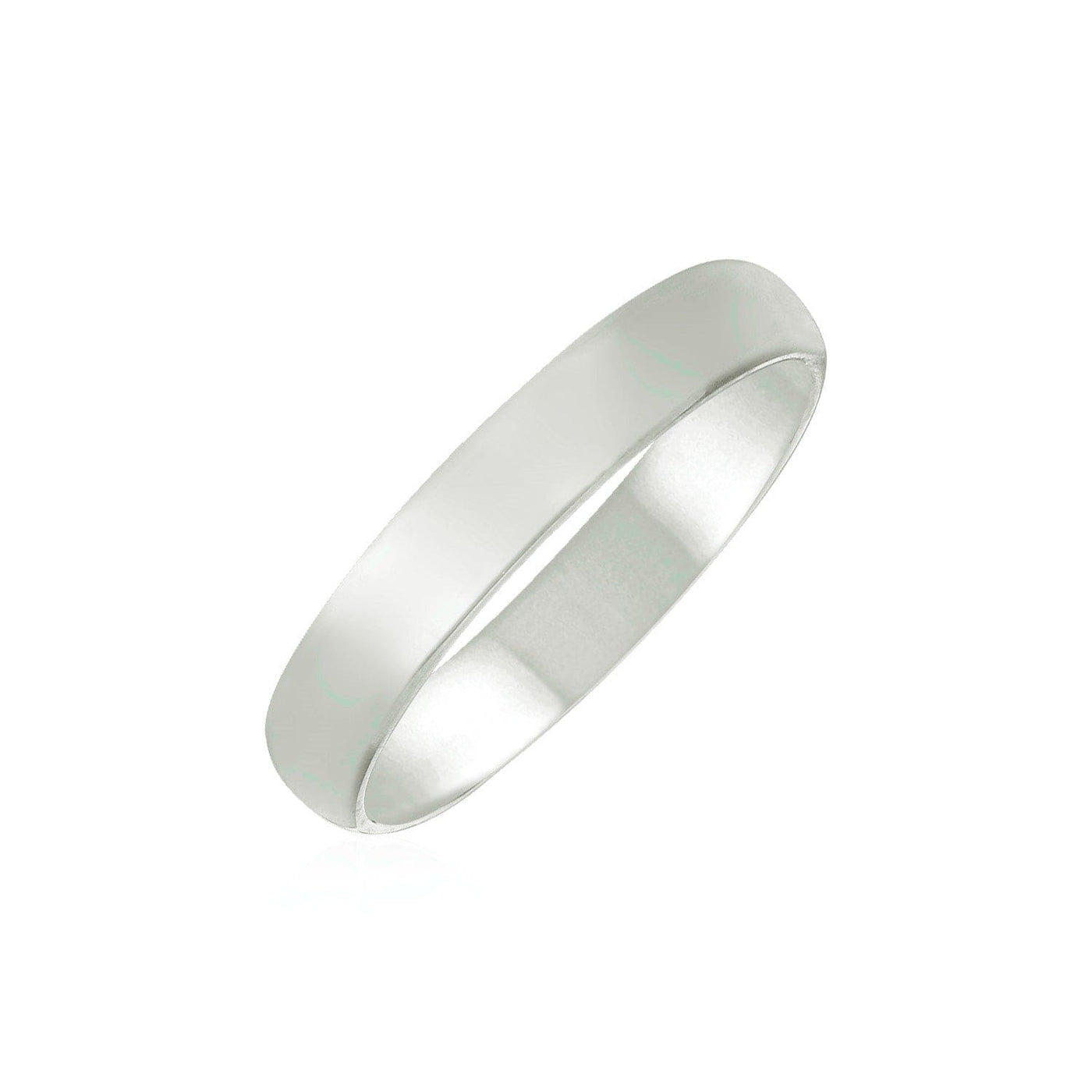 RCJ Rings 14k White Gold Comfort Fit Wedding Band(4.00 mm)