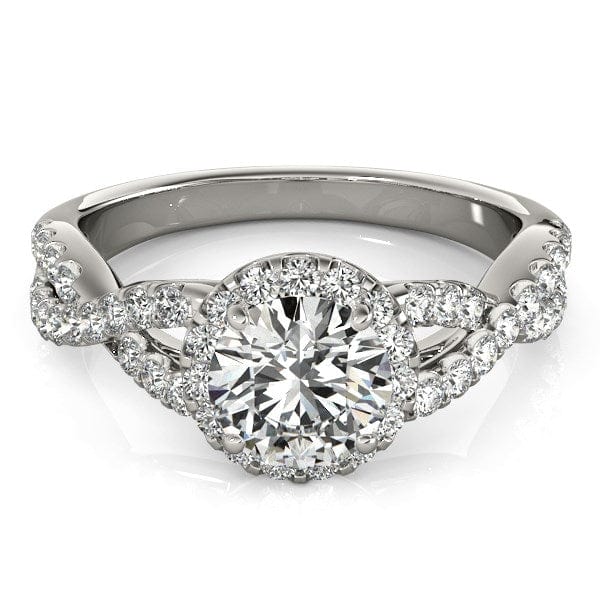 RCJ Rings 14k White Gold Entwined Split Shank Diamond Engagement Ring (1 1/2 cttw)