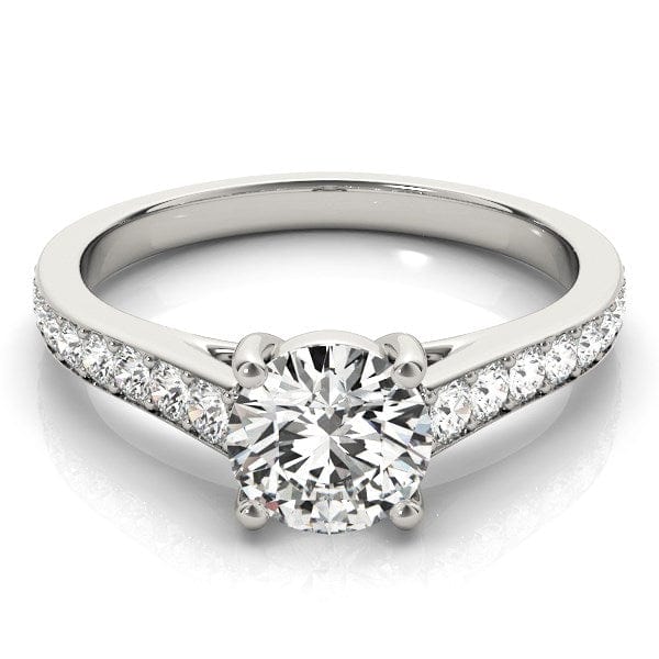 RCJ Rings 14k White Gold Graduated Single Row Diamond Engagement Ring (1 1/3 cttw)