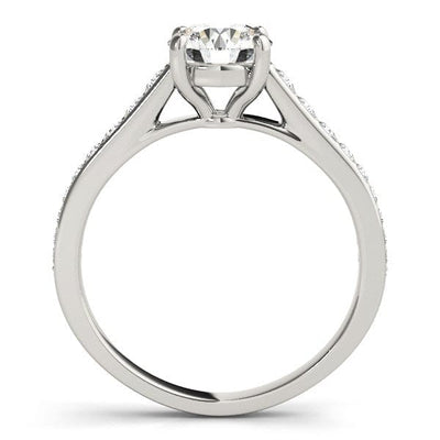 RCJ Rings 14k White Gold Graduated Single Row Diamond Engagement Ring (1 1/3 cttw)