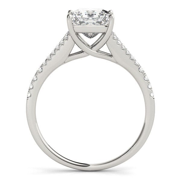 RCJ Rings 14k White Gold Princess Cut Split Shank Diamond Engagement Ring (1 1/8 cttw)