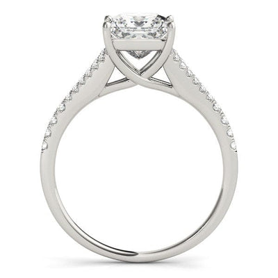 RCJ Rings 14k White Gold Princess Cut Split Shank Diamond Engagement Ring (1 1/8 cttw)
