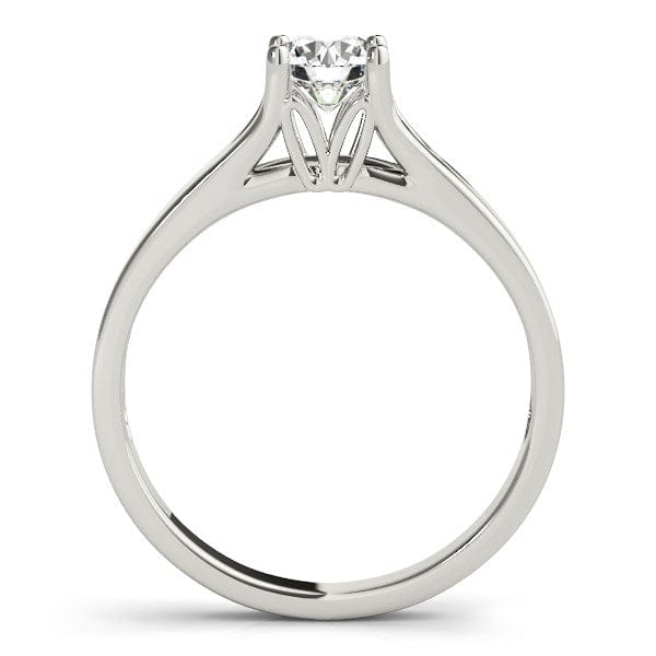 RCJ Rings 14k White Gold Prong Set Style Solitaire Diamond Engagement Ring (1/2 cttw)