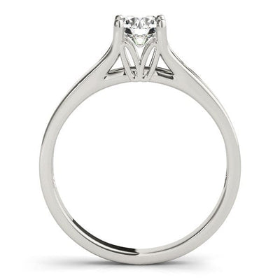 RCJ Rings 14k White Gold Prong Set Style Solitaire Diamond Engagement Ring (1/2 cttw)