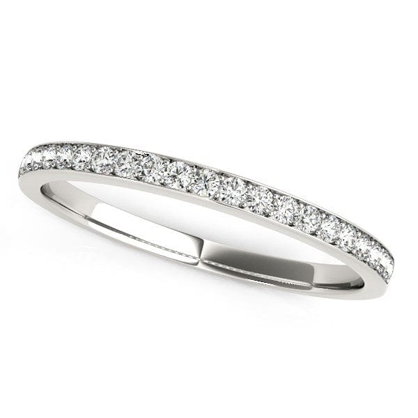 RCJ Rings 14k White Gold Prong Setting Round Diamond Wedding Band (1/5 cttw)