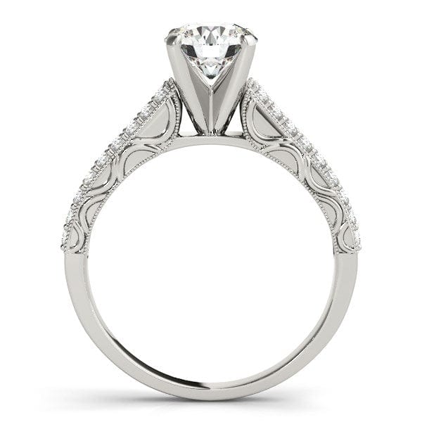 RCJ Rings 14k White Gold Pronged Diamond Antique Style Engagement Ring (1 1/3 cttw)