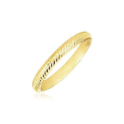 RCJ Rings 14k Yellow Gold Textured Comfort Fit Wedding Band(2.50 mm)