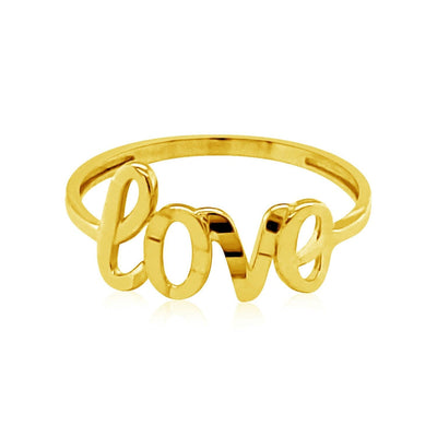 RCJ Rings 7 / Yellow Gold 14k Yellow Gold Ring with Love