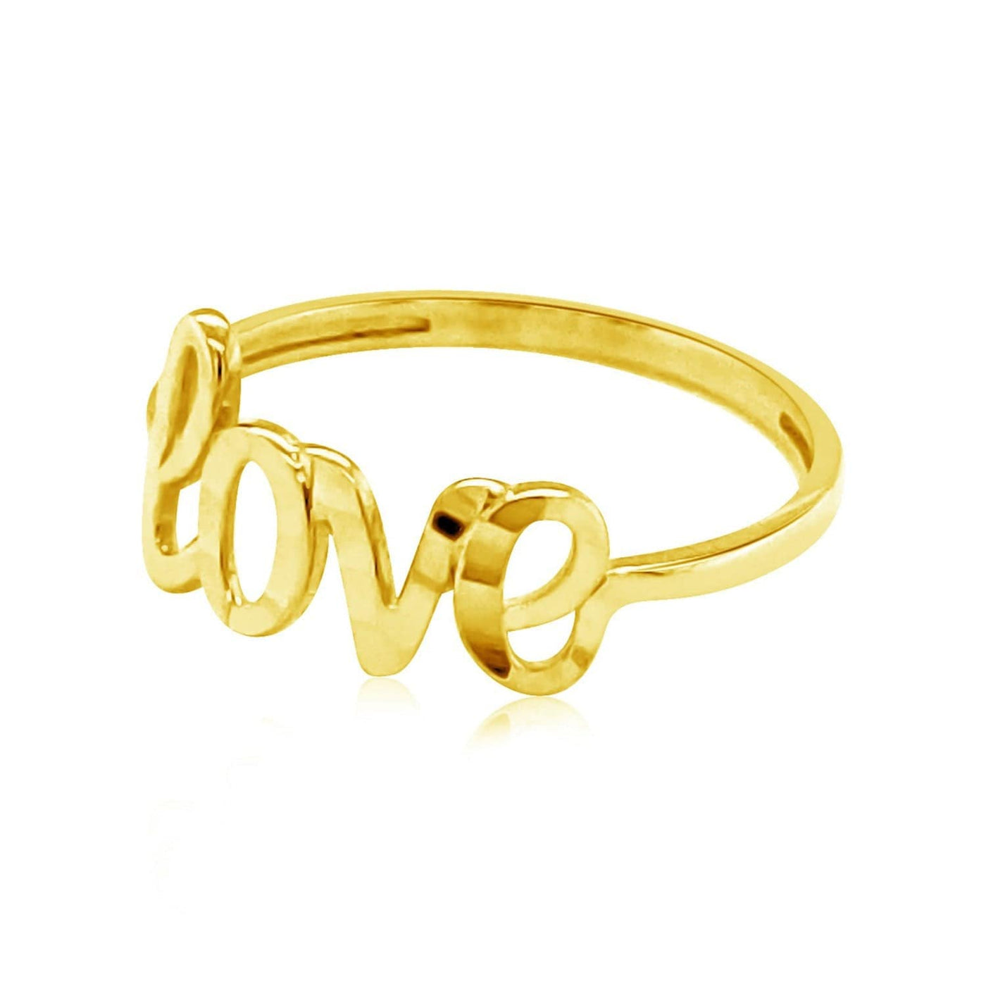 RCJ Rings 7 / Yellow Gold 14k Yellow Gold Ring with Love