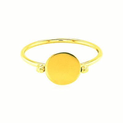 RCJ Rings 7 / Yellow Gold 14k Yellow Gold Ring with Polished Oval