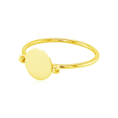 RCJ Rings 7 / Yellow Gold 14k Yellow Gold Ring with Polished Oval