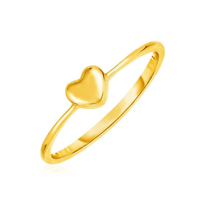 RCJ Rings 7 / Yellow Gold 14k Yellow Gold Ring with Puffed Heart(1.40 mm)