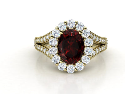 Maura Gems and Jewellery 1.25 ct Ruby Dinner ring with diamonds F color VS1 in 18k gold