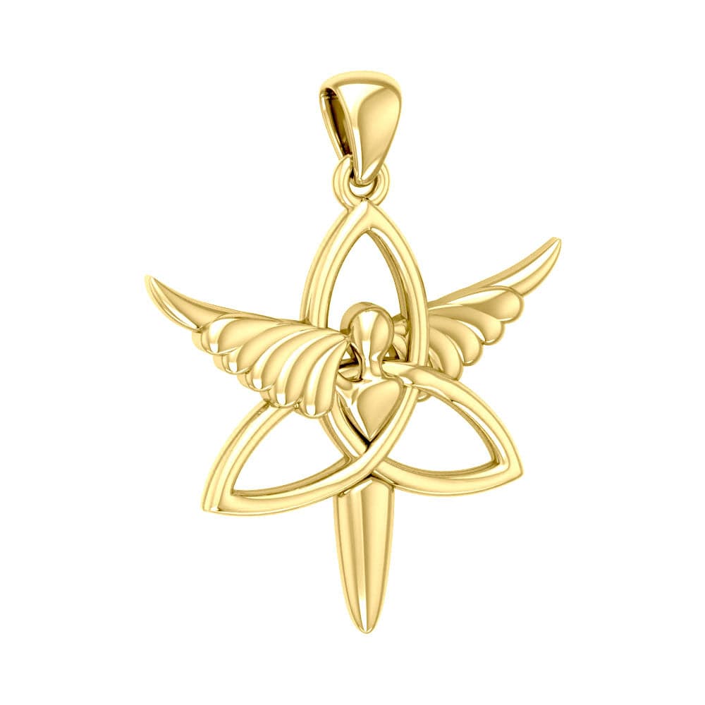 Maura Gems and Jewellery Angel Trinity Knot Solid Gold Pendant GPD3268