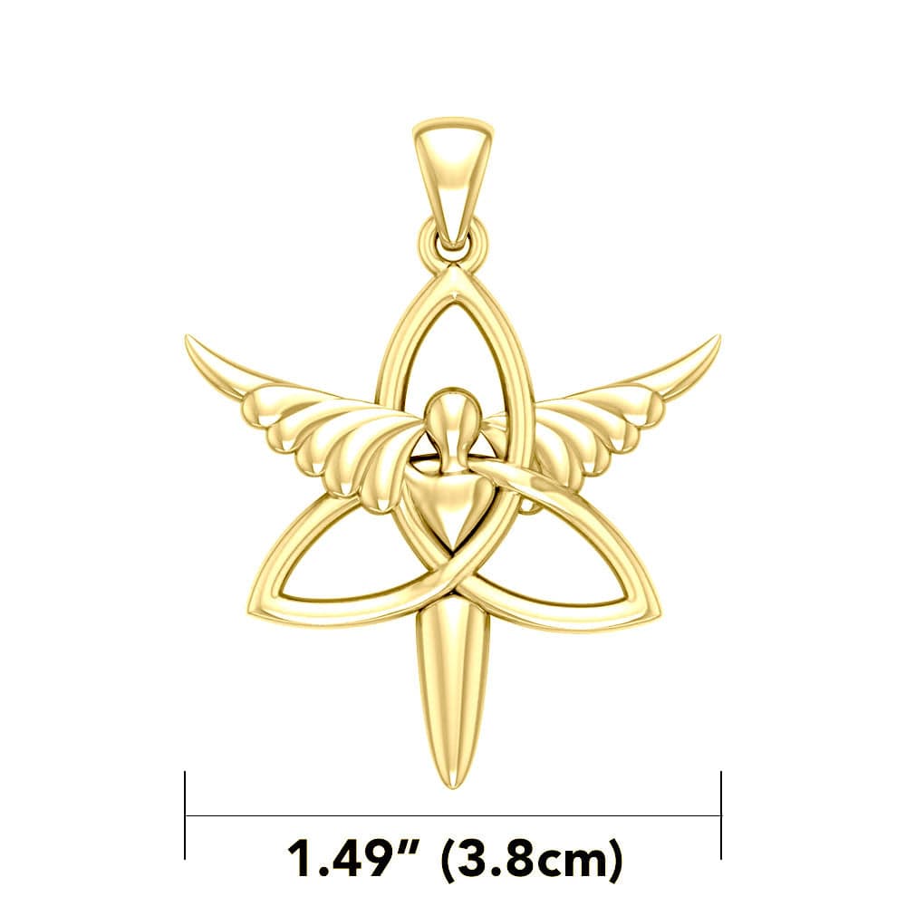 Maura Gems and Jewellery Angel Trinity Knot Solid Gold Pendant GPD3268