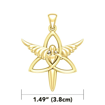 Maura Gems and Jewellery Angel Trinity Knot Solid Gold Pendant GPD3268