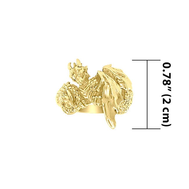 Maura Gems and Jewellery Dragon Wrap Solid 14 Gold Ring