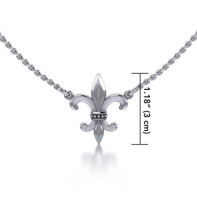 Maura Gems and Jewellery Fleur-de-Lis regal and historical touch ~ Sterling Silver Jewelry Necklace