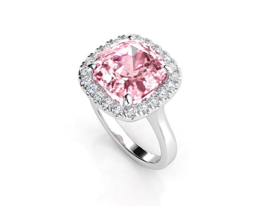 Maura Gems and Jewellery Morganite 3.77 ct in 18-karat white gold with diamonds G Color Si1 clarity