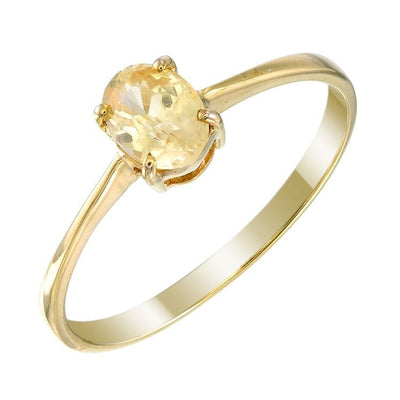 Maura Gems and Jewellery Natural 0.80ct Fancy Yellow Sapphire from Ceylon ring 18k