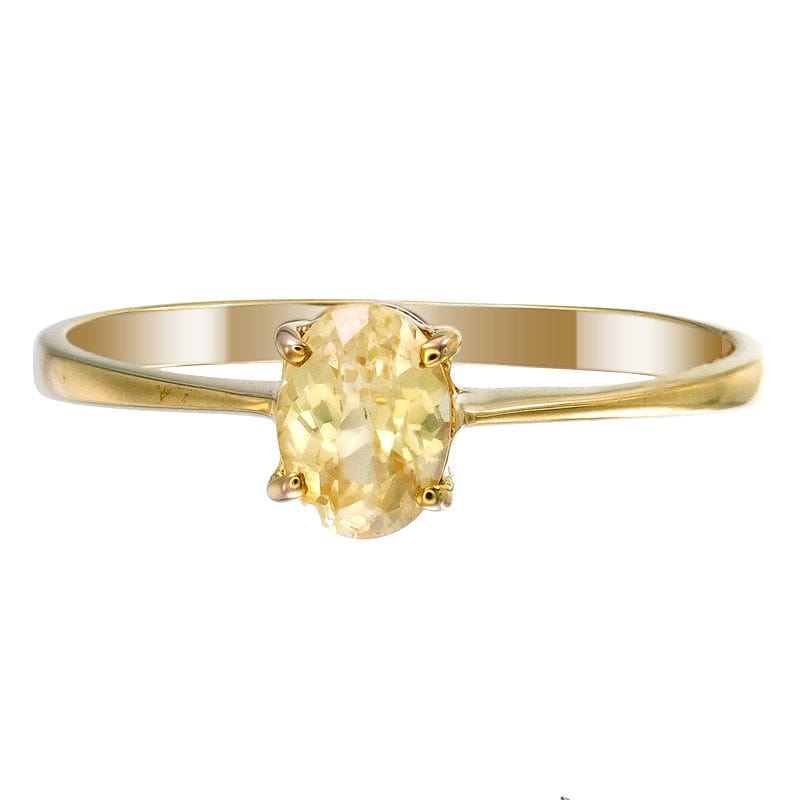 Maura Gems and Jewellery Natural 0.80ct Fancy Yellow Sapphire from Ceylon ring 18k