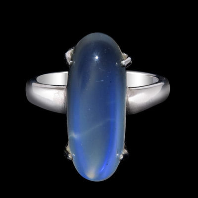 Maura Gems and Jewellery Ready Made Jewelry Natural Blue sheen Ceylon Moonstone in sterling silver ring.