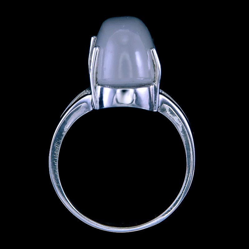 Maura Gems and Jewellery Ready Made Jewelry Natural Blue sheen Ceylon Moonstone in sterling silver ring.