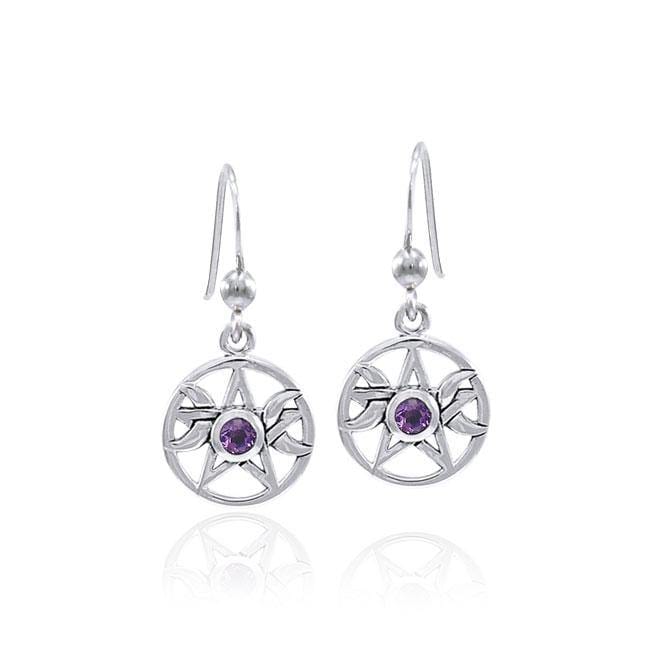 Maura Gems and Jewellery Triple Moon The Star Earrings TER1573