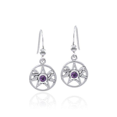 Maura Gems and Jewellery Triple Moon The Star Earrings TER1573