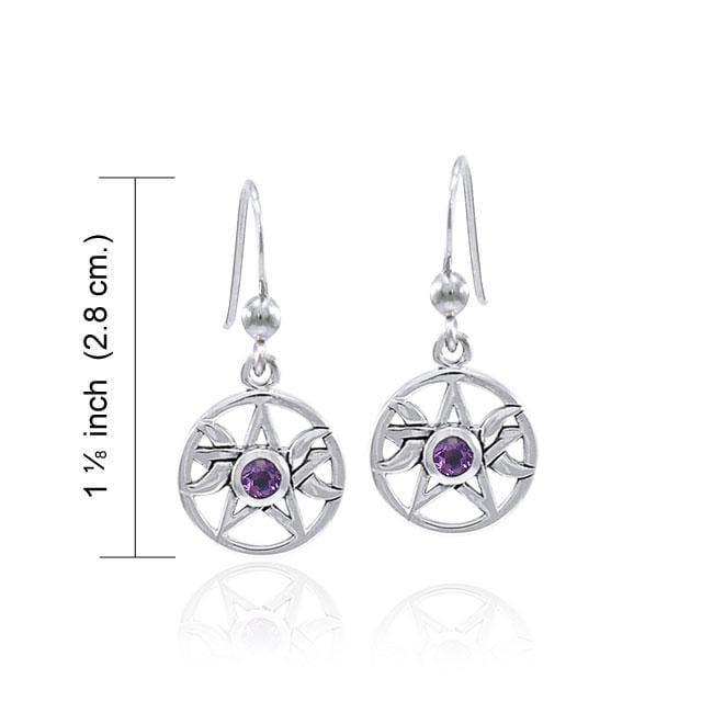 Maura Gems and Jewellery Triple Moon The Star Earrings TER1573