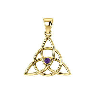 Maura Gems and Jewellery Triquetra Gold Gemstone Pendant GTP3380